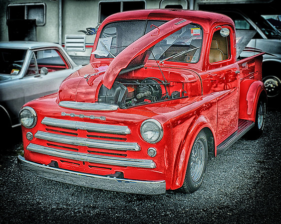 Red Dodge Pick Up Truck